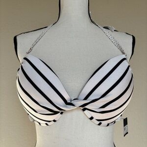 Victoria's Secret Swim Bikini Top Underwire Push-up Women's Bra Size 36D NWT
